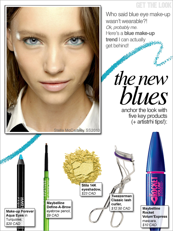 Get the Look | How to Wear Blue Eye Make-up for Spring Summer 2013 by Rhia Amio artistrhi Toronto Make-up Artist
