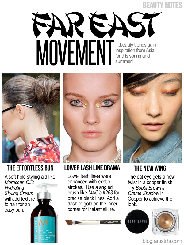 Spring Summer 2013 Beauty Trends Inspired by Asia.  Beauty Article by Make-up Artist Rhia Amio.