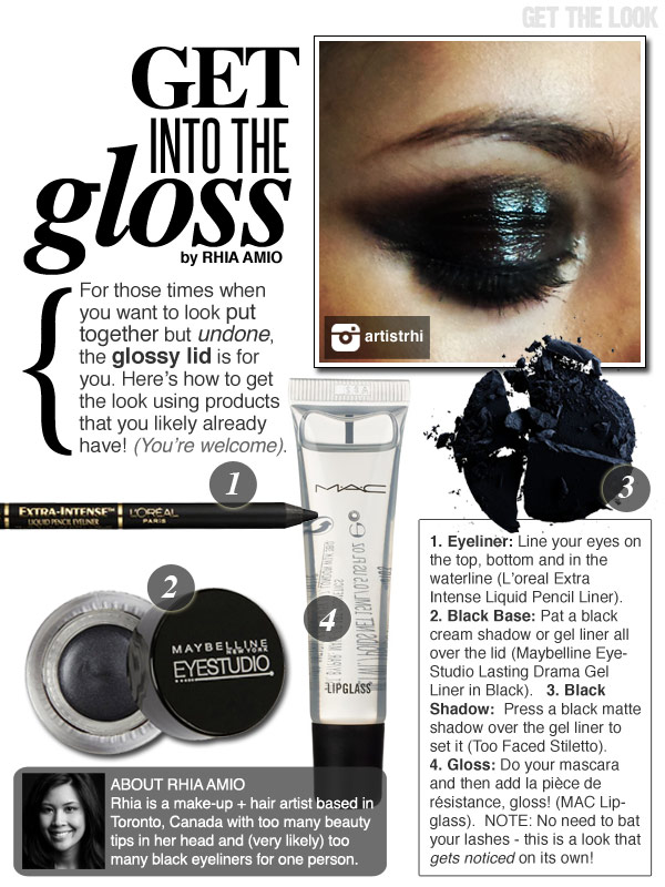 Glossy Eye Make-up Tips by Rhia Amio Toronto Make-up and Hair Artist